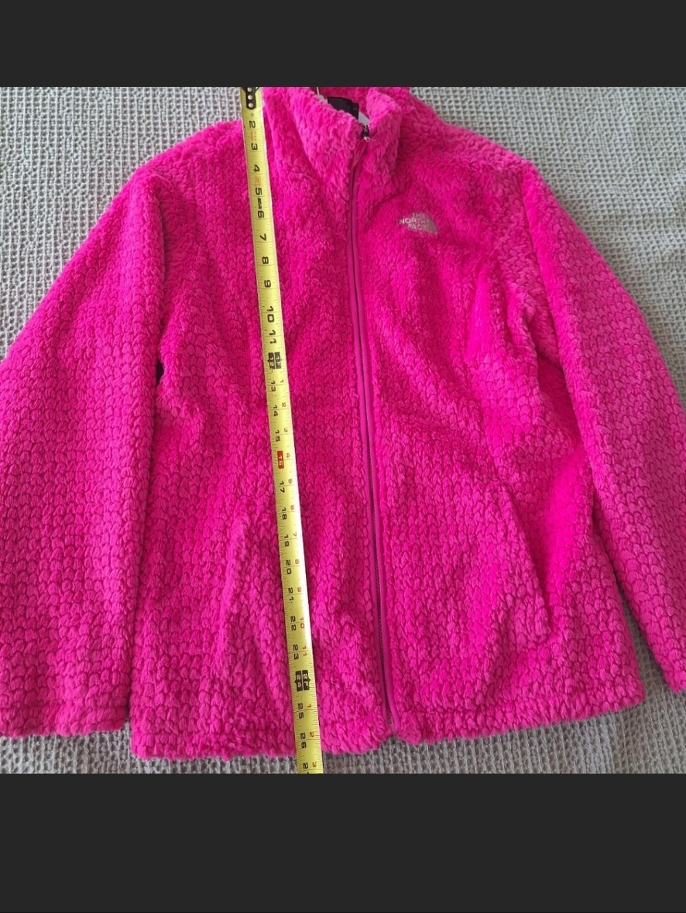 The North Face Bright Pink Sherpa Fleece Full-Zip Jacket - Picture 7 of 8